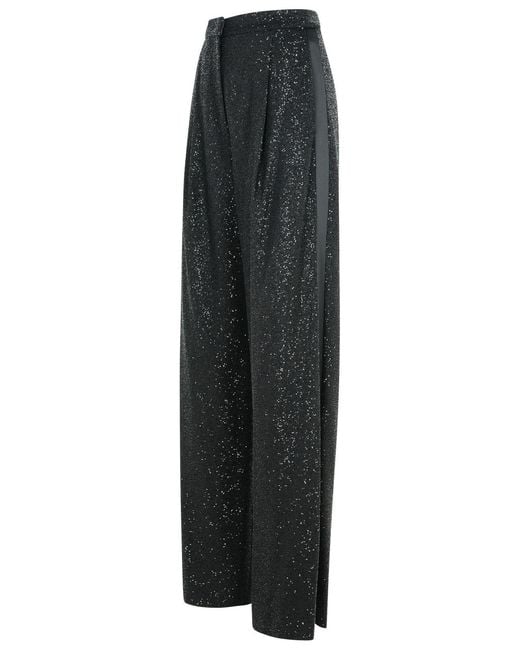 Max Mara Black 'Navigli' Viscose Blend Pants