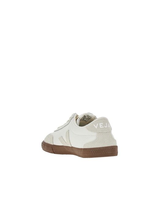 Veja White Leather 'Volley' Sneakers