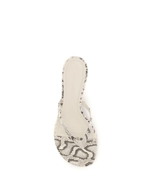 AMINA MUADDI White Snake-Print Juliette Thong Sandals