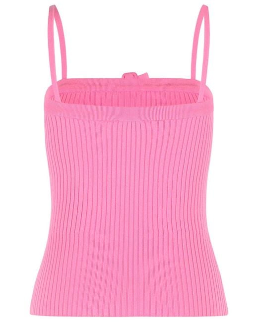 Courreges Pink 'Buckle' Tank Top