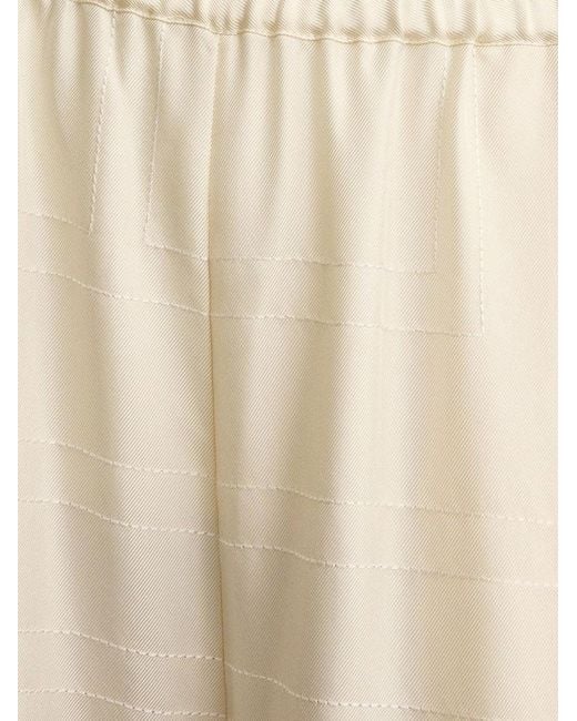 Totême White Pajamas Organic Silk Trousers