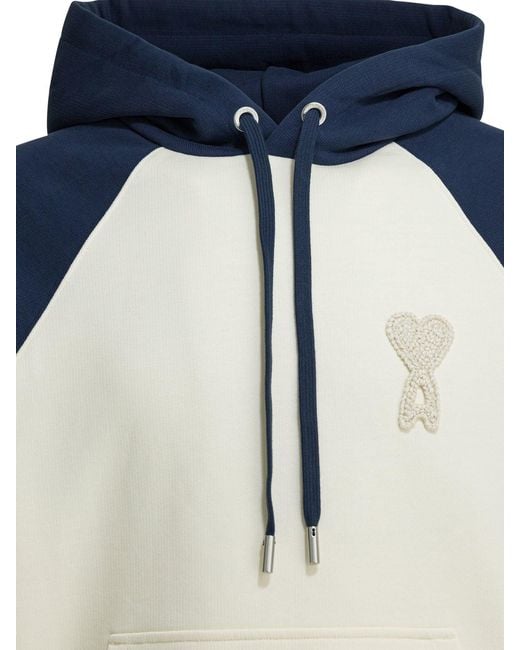 AMI Blue "Ami De Coeur" Hoodie for men