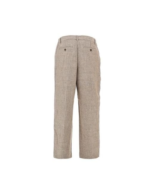 Wax London Gray 'Malham' Linen Pants for men