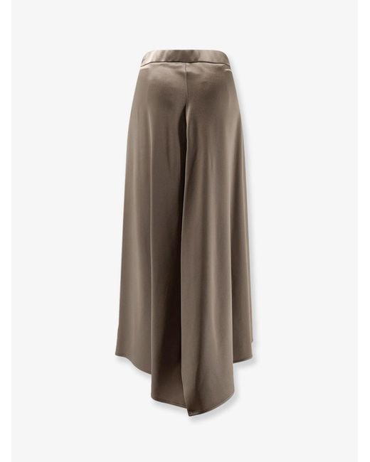 Alysi Brown Skirt Satin