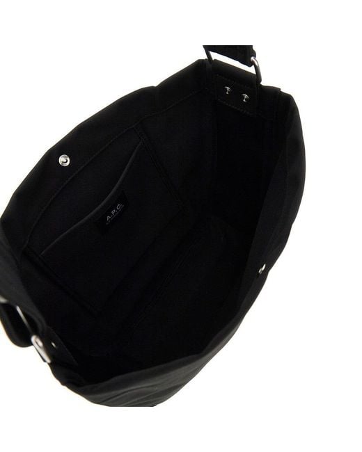 A.P.C. Black Journal Water-Repellent Canvas Bag