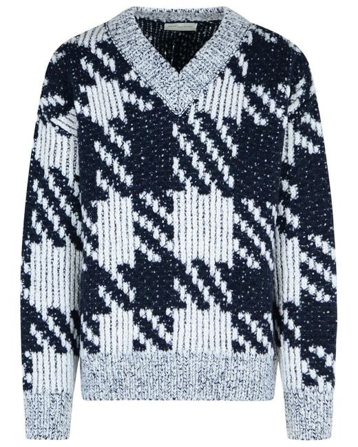 Dries Van Noten Blue And 'Macao' Wool And Alpaca Sweater for men