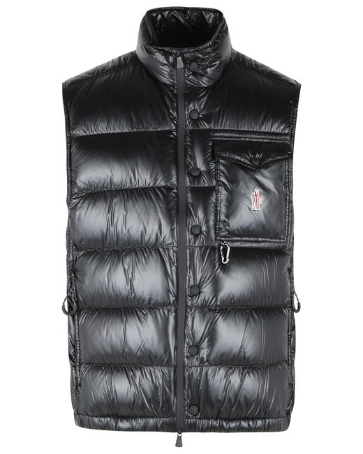 Moncler Black 'Uychi' Foldable Polyamide Padded Vest for men