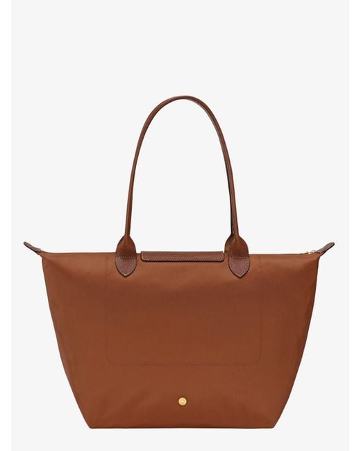 Longchamp Brown Le Pliage Nylon Shoulder Bag