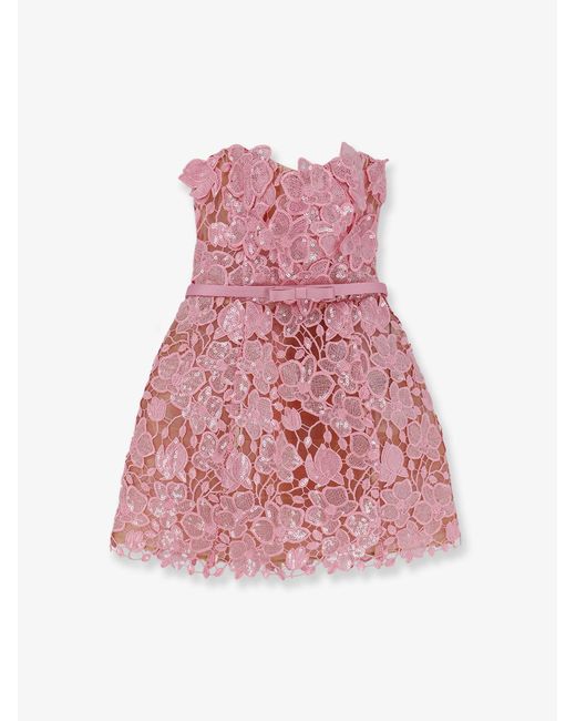 retroféte Pink Novalie Mini Dress With Satin Belt