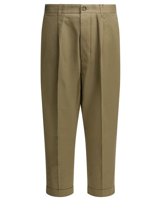 Men's Green Pants Beige