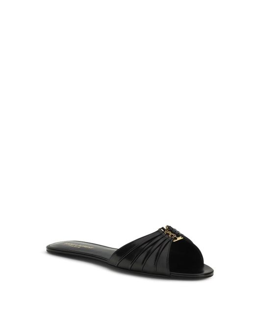Saint Laurent White Leather Sandals Babylone