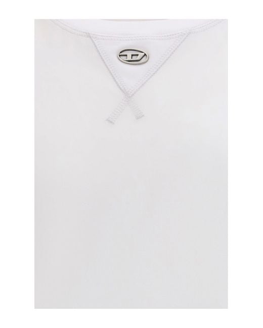 DIESEL White T-Madjust-Tr T-Shirt for men