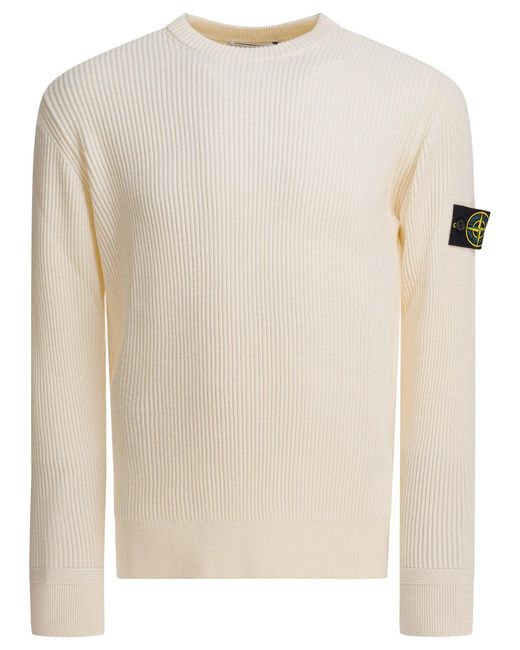 Stone Island Natural Rws Wool Crew-Neck Sweater for men
