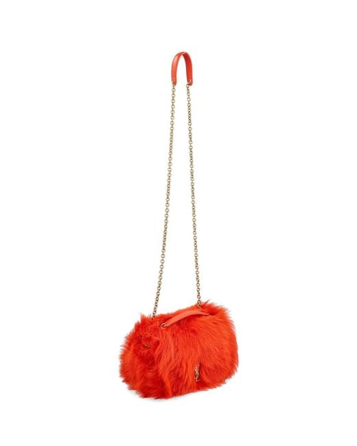 Saint Laurent Red Leather Crossbody Bag