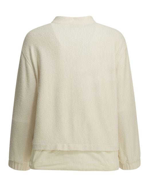 Moncler Natural Cotton Bouclé Bomber Jacket