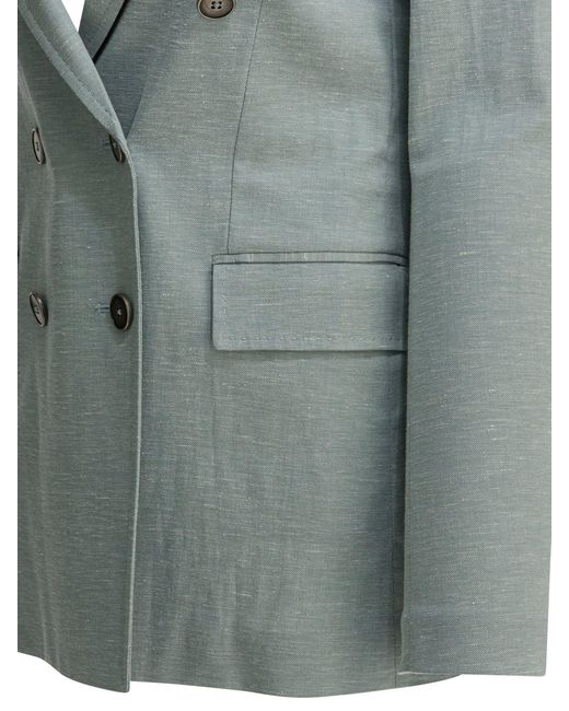 Circolo 1901 Green Lightblue Cotton Linen Jacket