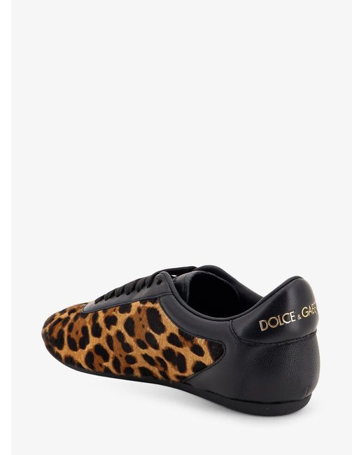 Dolce & Gabbana White Dolce & Gabbana Ponyskin Sneakers Print