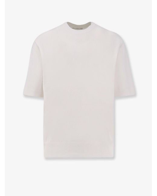 Men's White Cotton Jumper