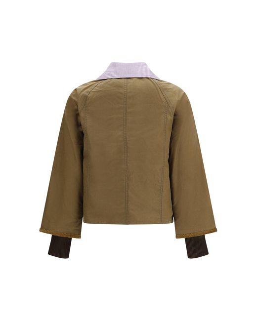 Barbour Natural Beadnell Waxed Jacket Sand/Dress/Heather Mist