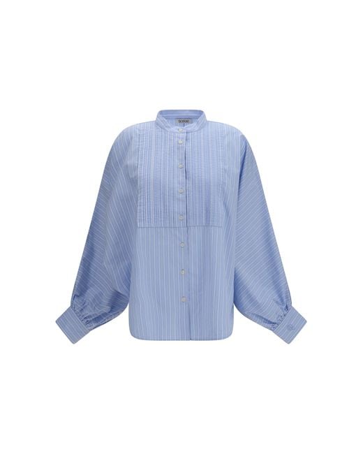 SOSUE Blue Shirt Antonia Voile