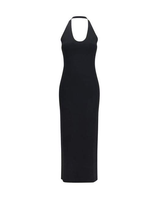 Totême Black Halter-Neck Knit Dress