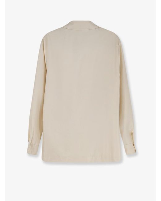 The Row White Lucetta Silk Shirt