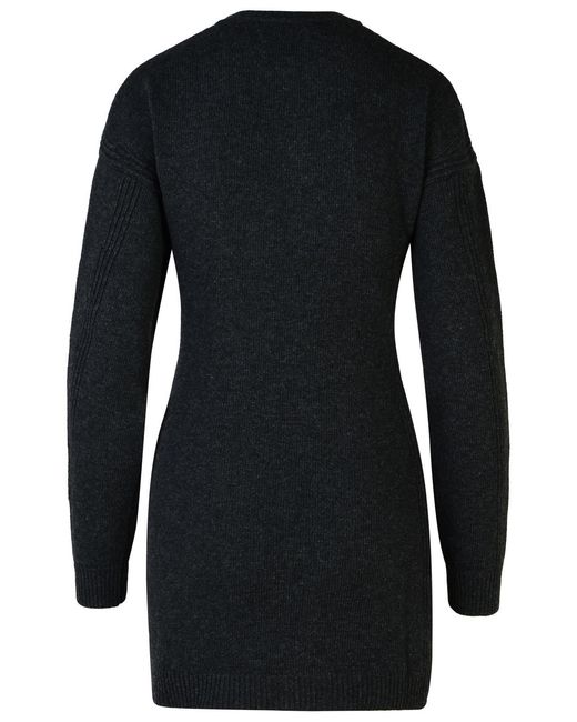 Moschino Black Dark Wool Blend Dress