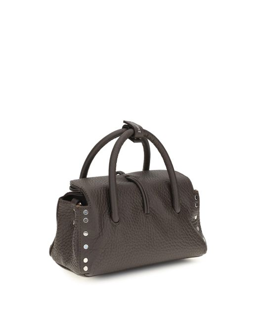 Zanellato Black Handbag Dotta Centauro Baby Calf Leather