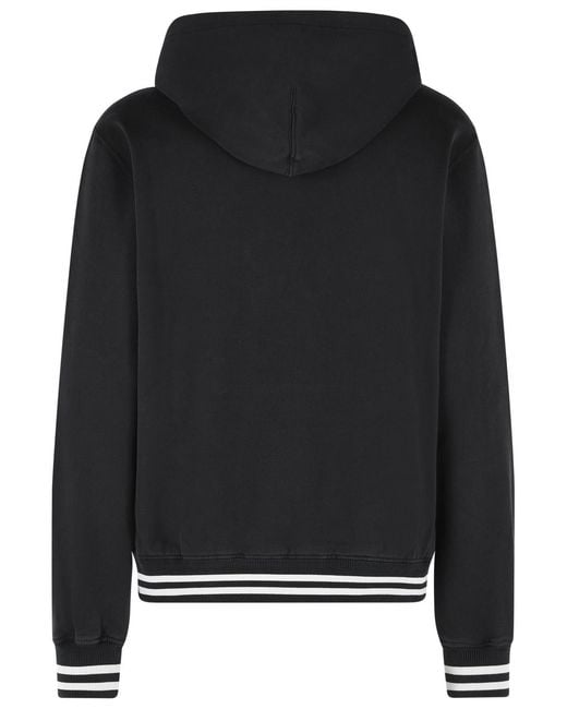 Dolce & Gabbana Black Cotton Hoodie for men