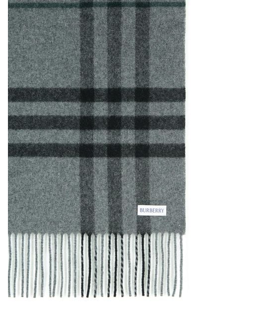 Burberry Gray Cashmere Scarf for men