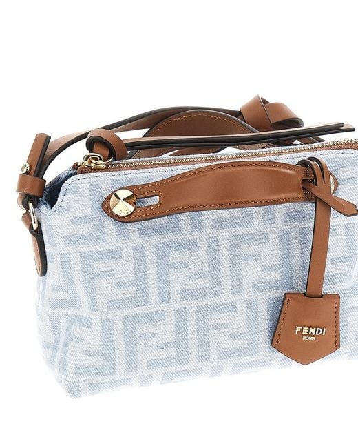 Fendi Blue Ff Denim Mini 'By The Way Soft' Bag