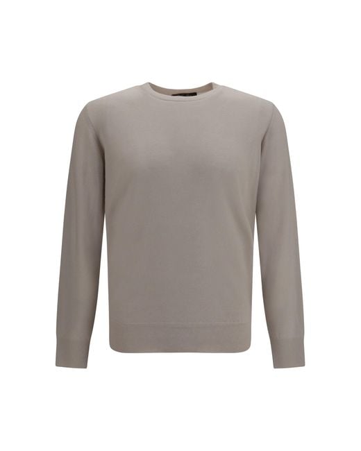 Men's Grey Cashmere Jumper Ice