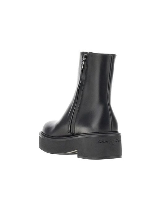 Gianvito Rossi Black 'Hiro' Leather Boots
