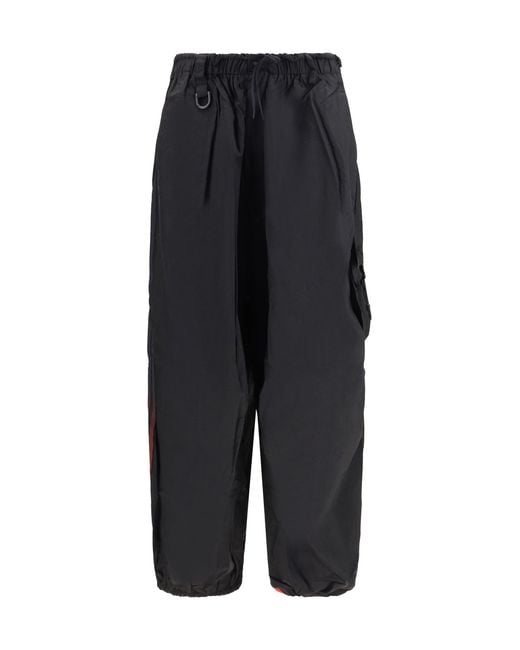 Y-3 Blue Nylon Cargo Pants for men