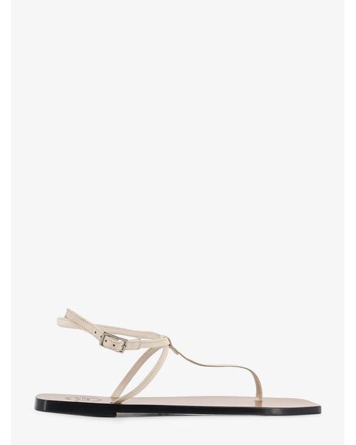 Atp Atelier Natural Alassio Leather Sandals