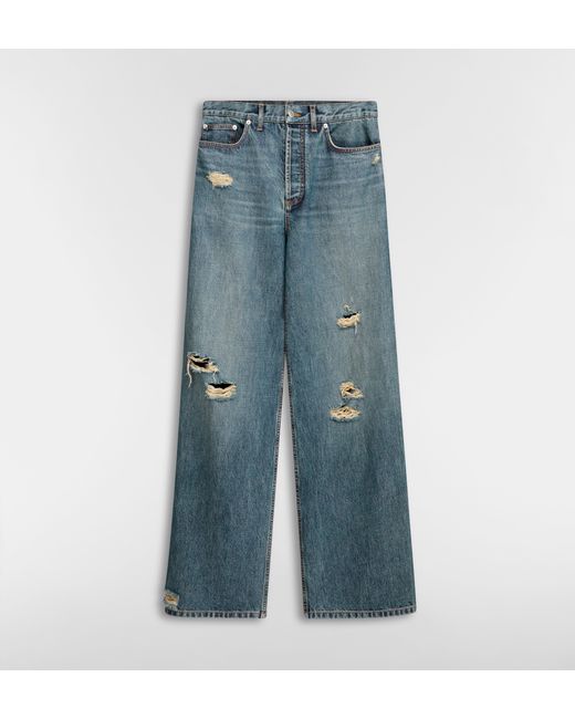 Women's Blue Wide Leg Jeans