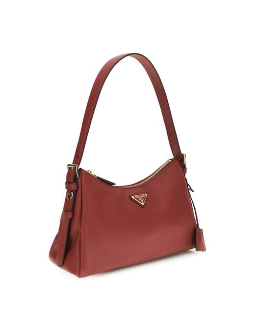 Prada Red Aimée Medium Shoulder Bag