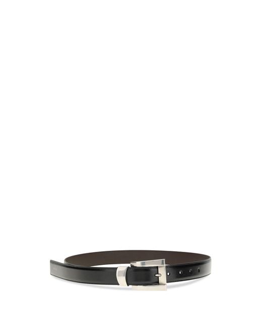 Versace White Leather Belt