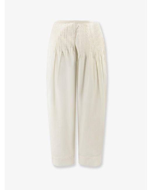 LAMRONS White Trousers Wide-Leg