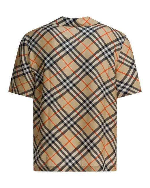 Burberry Multicolor Check Oversized Silk Shirt for men