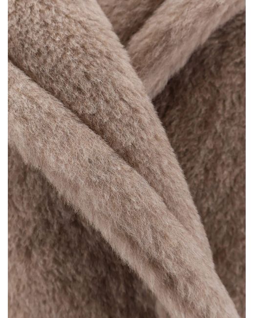Max Mara Brown Mxmcambusa Alpaca And Cashmere Fur Jacket