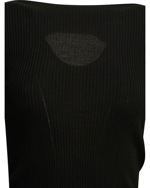 Rick Owens Black "Al" Boat Sweater
