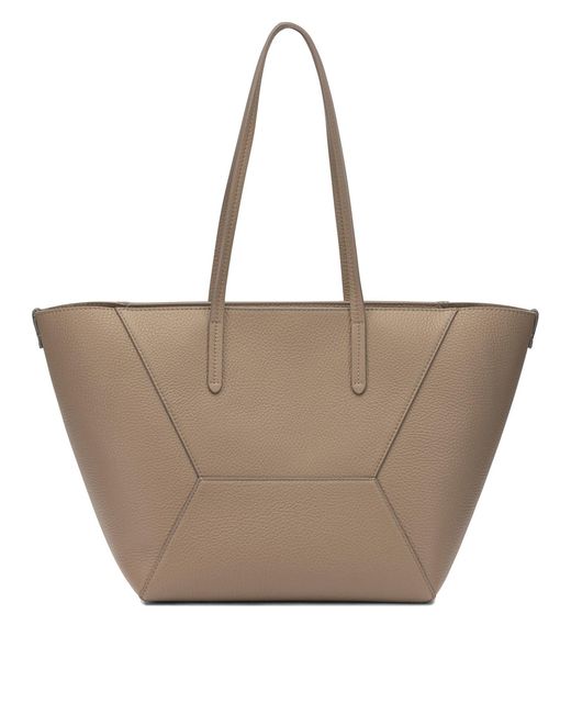 Brunello Cucinelli Natural "Duo" Large Shoulder Bag