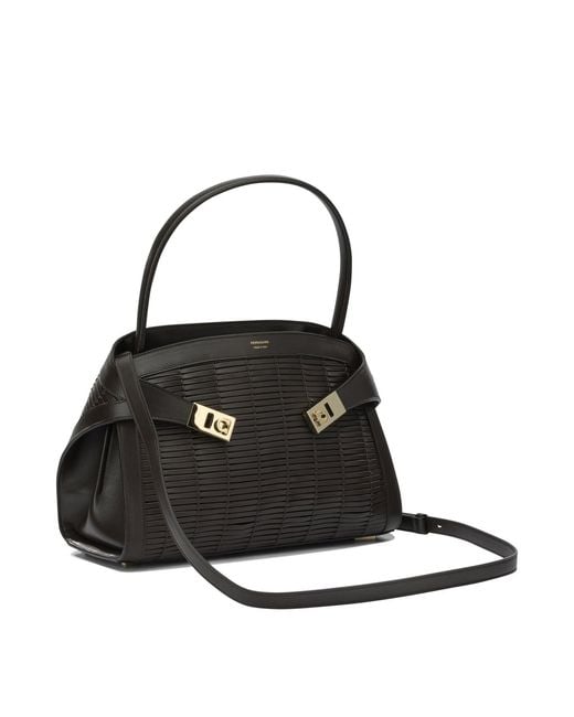 Ferragamo Black Medium "Hug Soft" Hand Bag