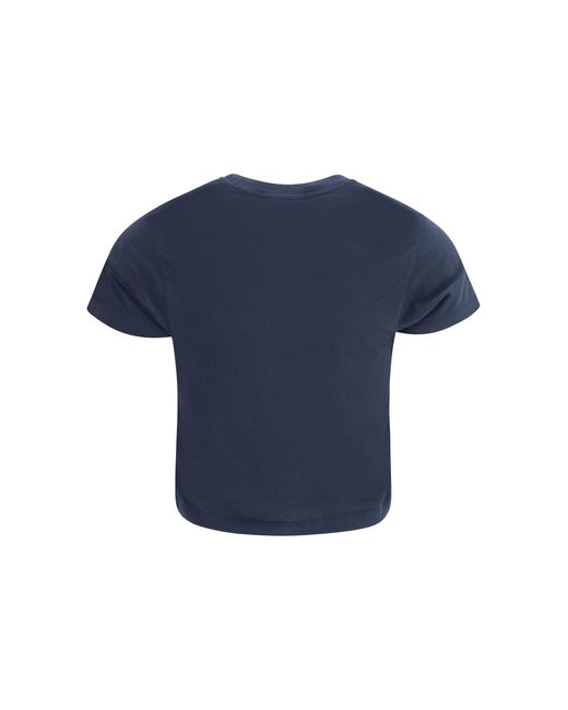Maison Kitsuné Blue Embroidered T-Shirt Classic