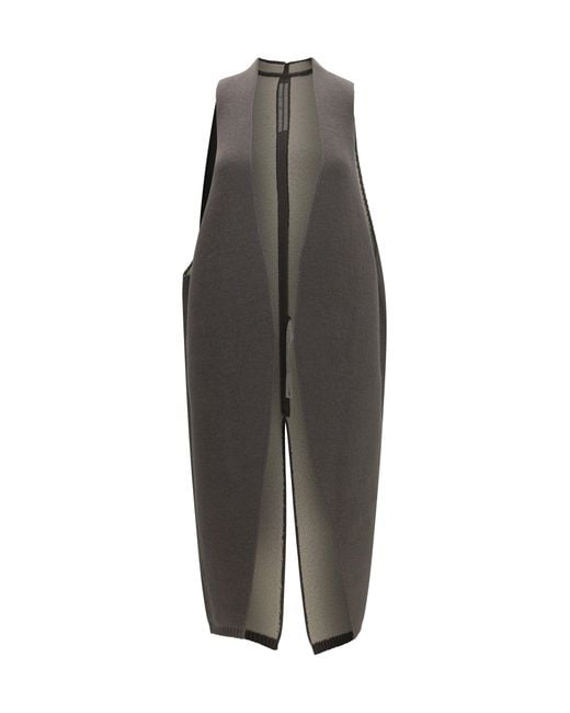 Rick Owens Multicolor Vest Long Wool And Shearling