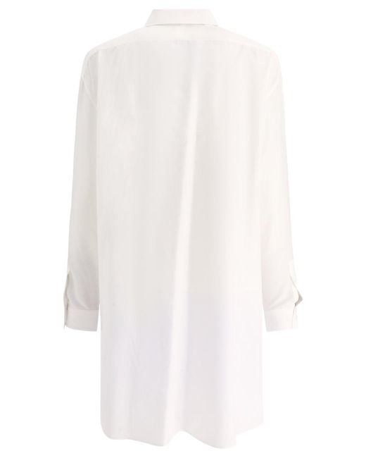 Loewe White Double Layer Chemise Dress