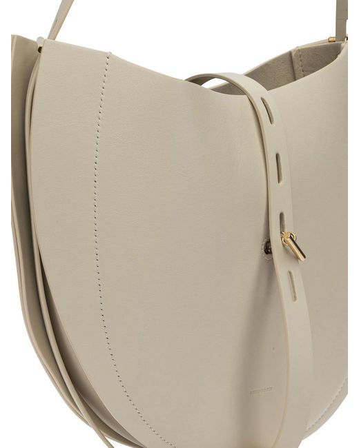 MINOBOSSI White Shoulder Bags Beige