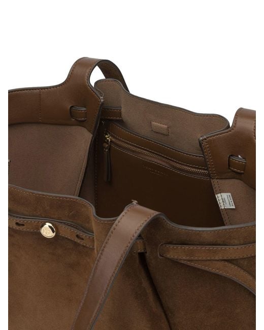 Tory Burch Brown Suede Shoulder Bag