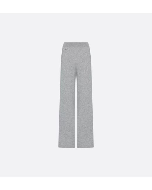Dior White Wide Leg Cashmere Pants